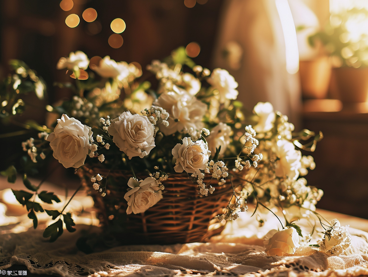 panier osier mariage
